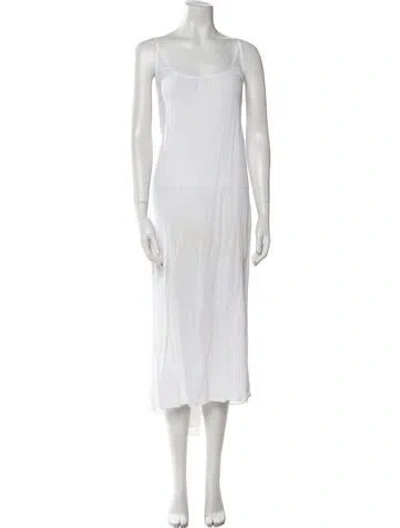 Pre-owned 9seed Scoop Neck Long Dress In White