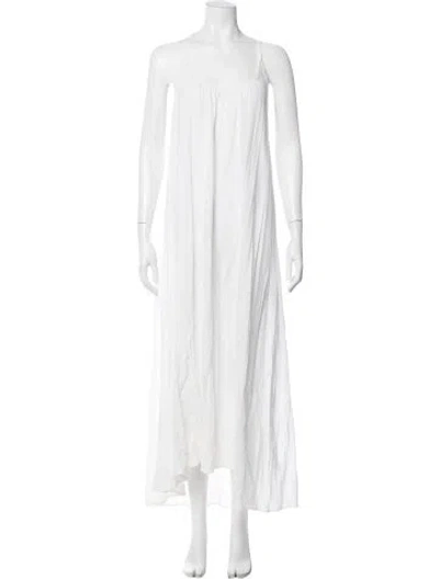 Pre-owned 9seed Scoop Neck Long Dress In White