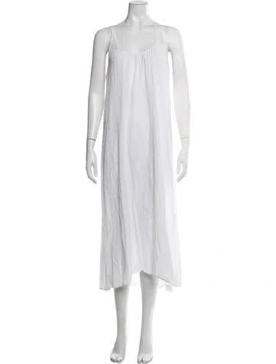 Pre-owned 9seed Scoop Neck Long Dress In White