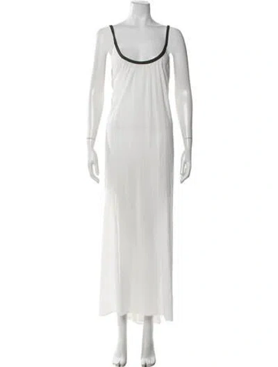 Pre-owned 9seed Scoop Neck Long Dress In White