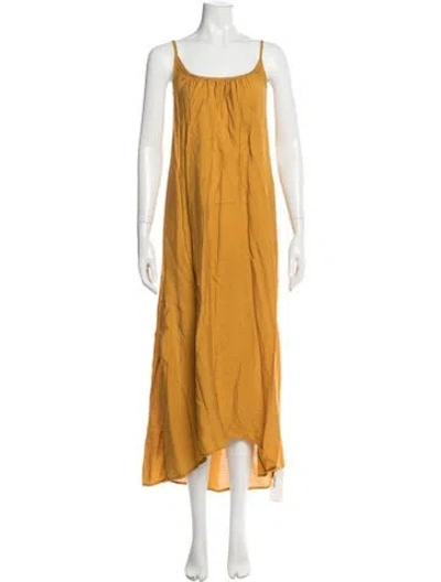 Pre-owned 9seed Scoop Neck Long Dress In Yellow