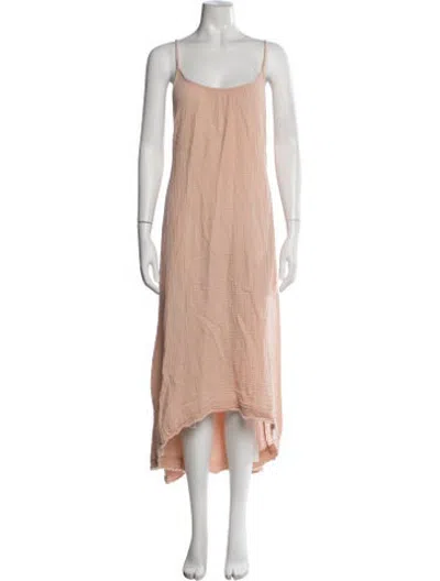 Pre-owned 9seed Scoop Neck Midi Length Dress In Neutrals