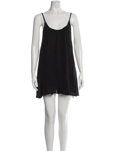 Pre-owned 9seed Scoop Neck Mini Dress In Black