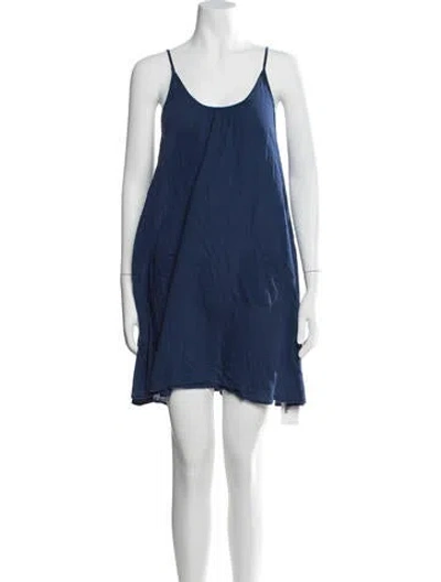 Pre-owned 9seed Scoop Neck Mini Dress In Blue