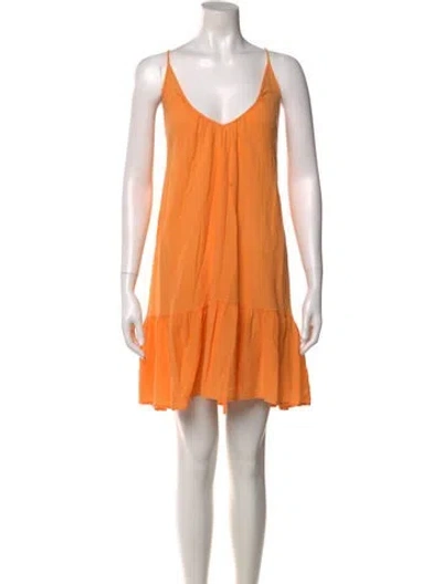 Pre-owned 9seed Scoop Neck Mini Dress In Orange
