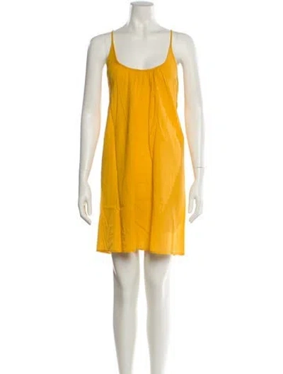Pre-owned 9seed Scoop Neck Mini Dress In Yellow