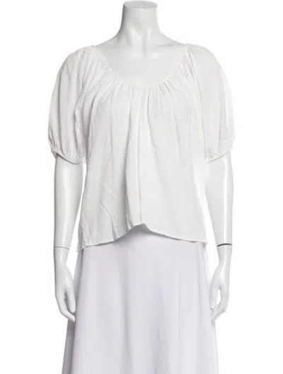 Pre-owned 9seed Scoop Neck Short Sleeve Top In Neutrals