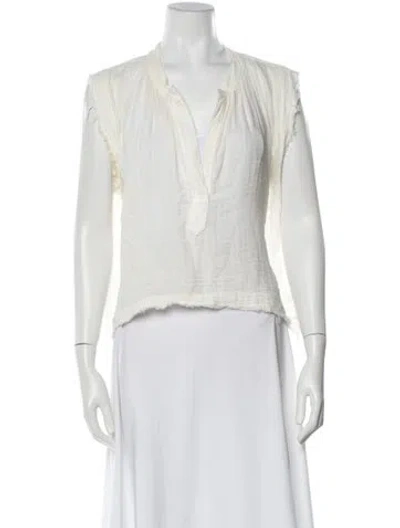 Pre-owned 9seed Sleeveless Top In White