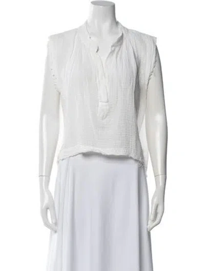 Pre-owned 9seed Sleeveless Top In White