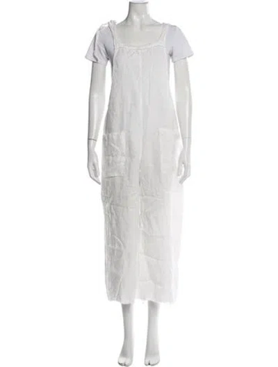 Pre-owned 9seed Square Neckline Jumpsuit In White