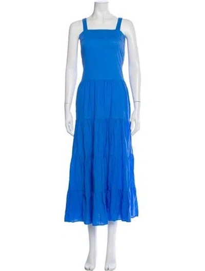 Pre-owned 9seed Square Neckline Long Dress In Blue