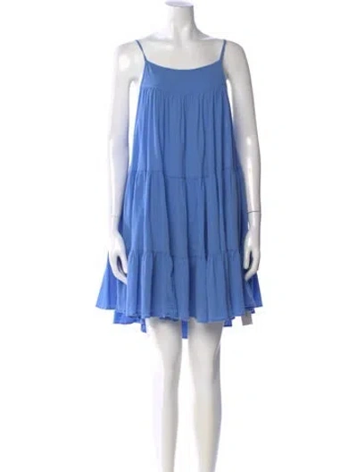 Pre-owned 9seed Square Neckline Mini Dress In Blue