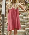 9SEED ST BARTS LOW BACK MINI DRESS IN GUAVA