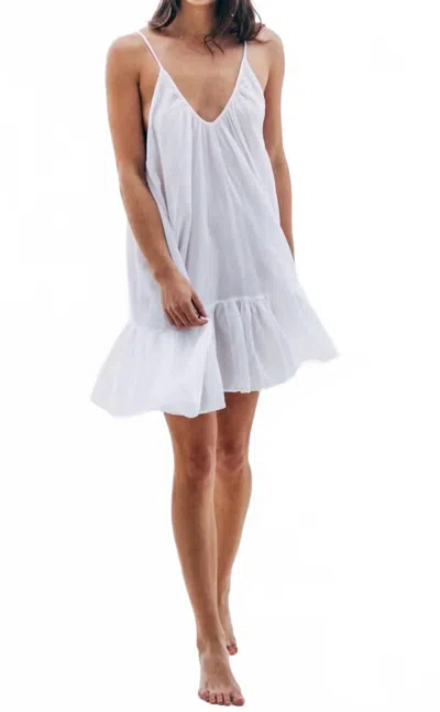 9seed St. Tropez Ruffle Mini Dress In Optic White