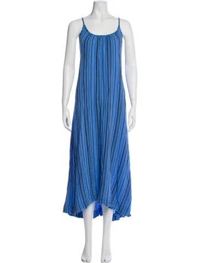 Pre-owned 9seed Striped Long Dress In Blue