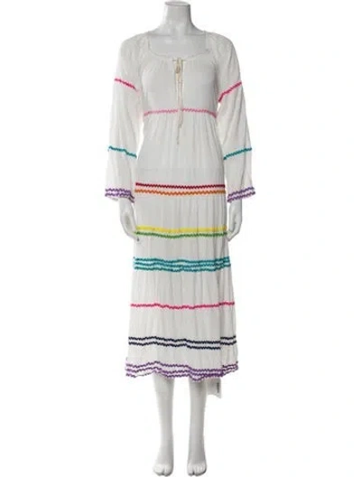 Pre-owned 9seed Striped Long Dress In White
