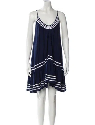 Pre-owned 9seed Striped Mini Dress In Blue