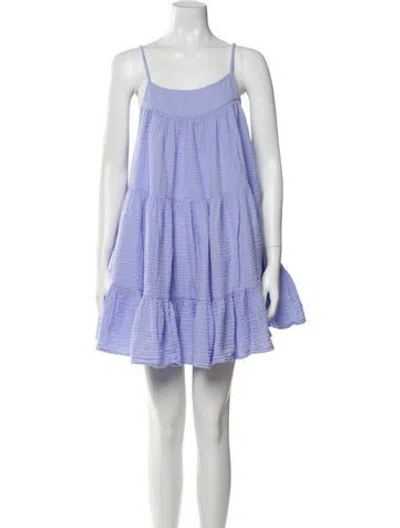 Pre-owned 9seed Striped Mini Dress In Purple