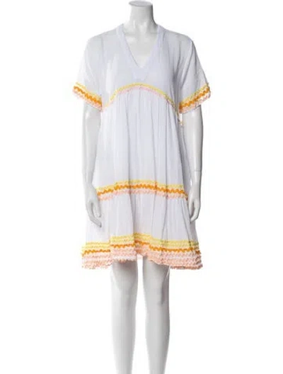 Pre-owned 9seed Striped Mini Dress In White