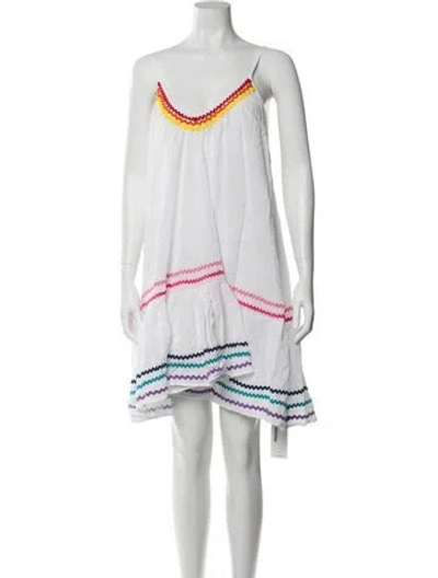 Pre-owned 9seed Striped Mini Dress In White