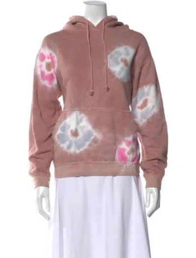Pre-owned 9seed Tie-dye Print Crew Neck Hoodie In Pink