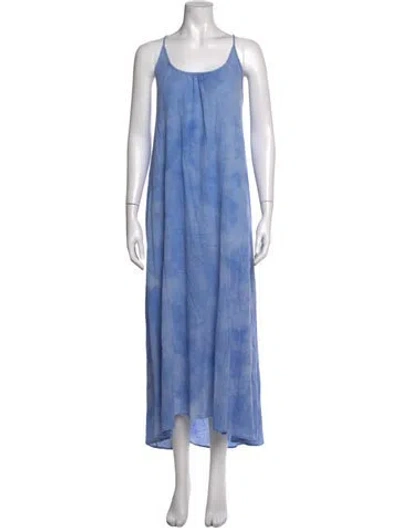 Pre-owned 9seed Tie-dye Print Long Dress In Blue