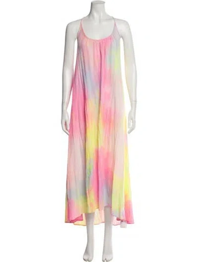 Pre-owned 9seed Tie-dye Print Long Dress In Pink