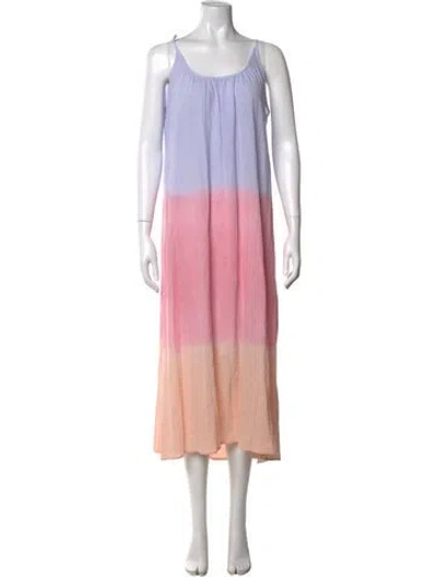 Pre-owned 9seed Tie-dye Print Long Dress In Pink
