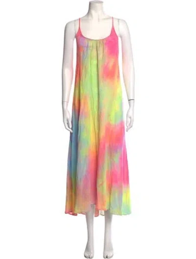 Pre-owned 9seed Tie-dye Print Long Dress In Pink