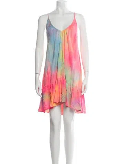 Pre-owned 9seed Tie-dye Print Mini Dress In Pink