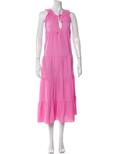 Pre-owned 9seed V-neck Long Dress In Pink