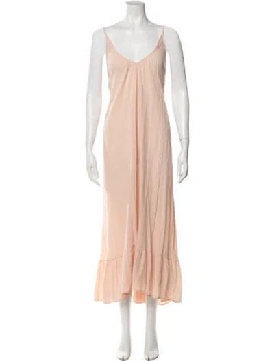 Pre-owned 9seed V-neck Long Dress In Pink