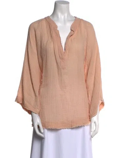 Pre-owned 9seed V-neck Long Sleeve Polo In Pink