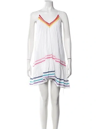 Pre-owned 9seed V-neck Mini Dress In Neutrals