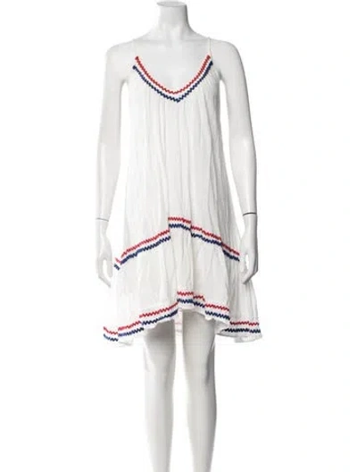 Pre-owned 9seed V-neck Mini Dress In Neutrals