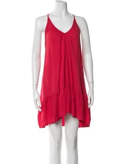 Pre-owned 9seed V-neck Mini Dress In Pink