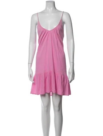 Pre-owned 9seed V-neck Mini Dress In Pink
