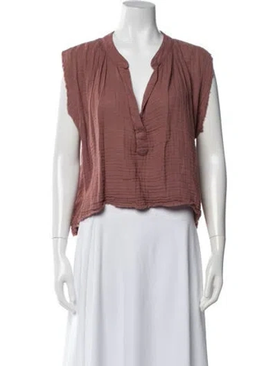 Pre-owned 9seed V-neck Sleeveless Top In Gray