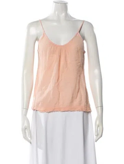 Pre-owned 9seed V-neck Sleeveless Top In Orange