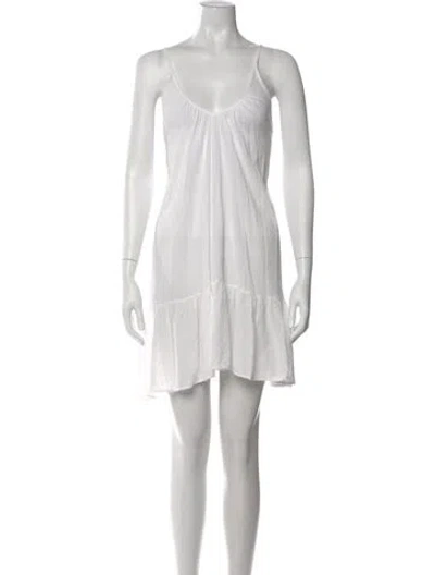 Pre-owned 9seed V-neck Sleeveless Top In White