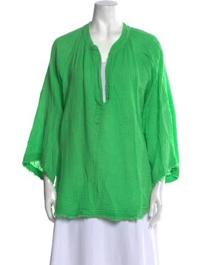 Pre-owned 9seed V-neck Sweater In Green