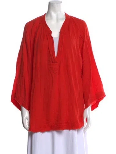 Pre-owned 9seed V-neck Sweater In Orange