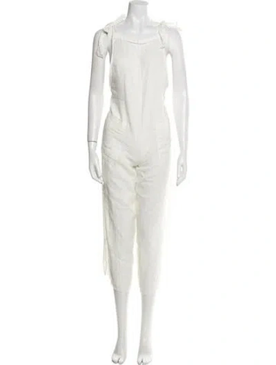 Pre-owned 9seed Wide Leg Pants In White
