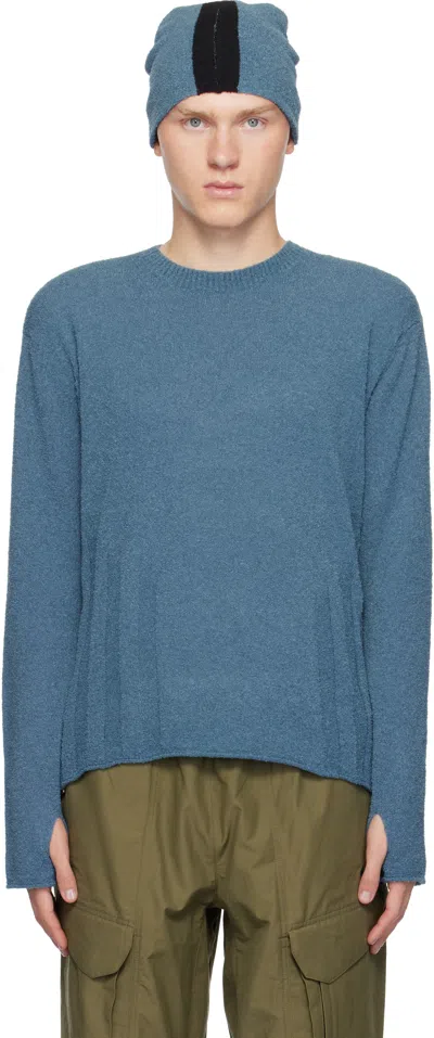 _j.l - A.l_ Blue Eyre Knit Sweater In Jet Stone Blue
