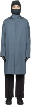 _j.l - A.l_ Blue Split Trench Coat In 1229101 Blue