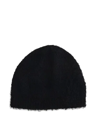 _j.l-a.l_ Frayed Beanie Hat In Black