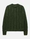 _j.l-a.l_ Redos Knitted Jumper Dark Green In Beige