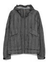 _j.l-a.l_ Striped Padded Jacket In Gray