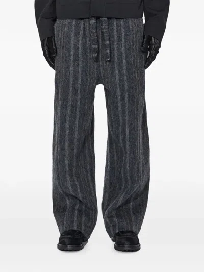 _j.l-a.l_ Aurora Mantra Striped Trousers In Black