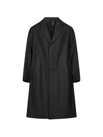 _j.l-a.l_ Concealed-fastening Notched-lapels Coat In Gray